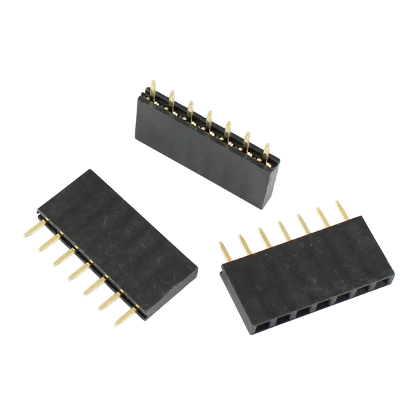 1x7 Pin Dişi Header Konnektör 2.54mm 180° 180C Ph:8.5mm - 440 Adet ürün görseli 1