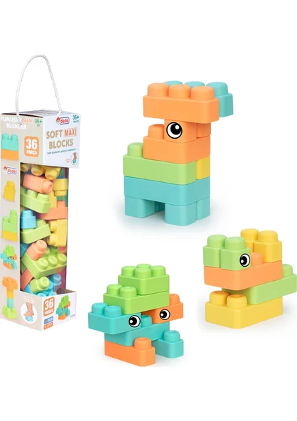 Dede Oyuncak   Soft Maxi Bloklar 36 Parça 04048 - Resim 6