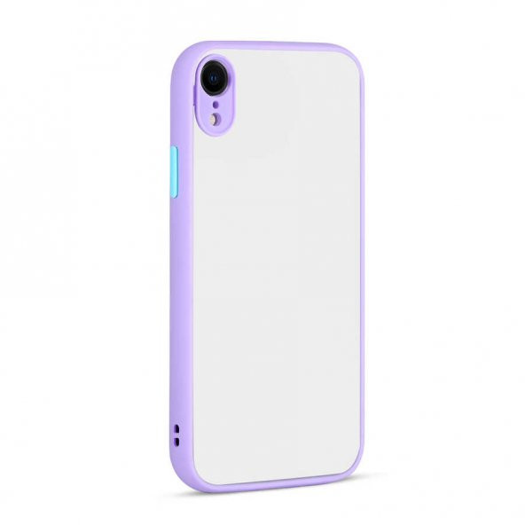 Apple iPhone XR 6.1 Kılıf Zore Hux Düğme ve Kapak Zıt Renk Kılıf ürün görseli 1