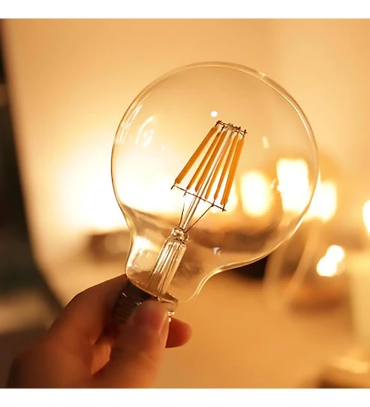 Cata CT-4354 9W Rustik LED G95 Glop Ampul E27 Günışığı 3000K Dekoratif Filament Lamba 850 lm ürün görseli 1