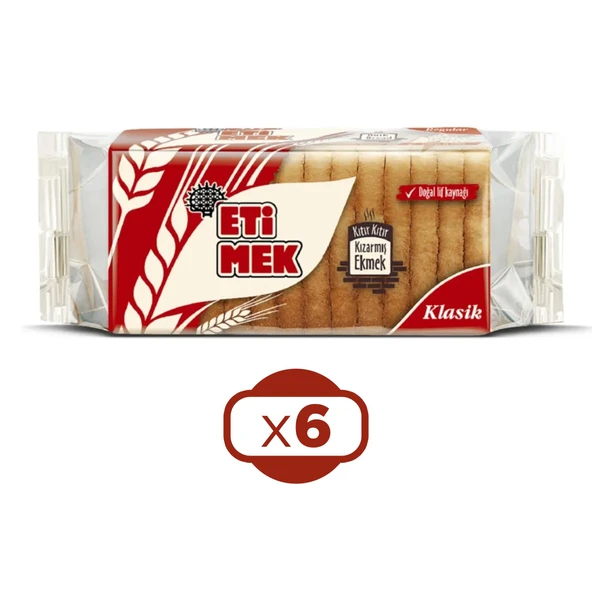 Eti Etimek Klasik Kızarmış Ekmek 143 g x 6 Adet ürün görseli 1
