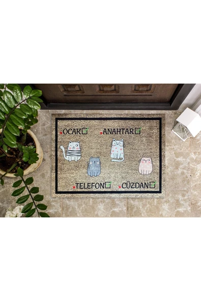 Pusula Home Hatırlatıcı Kapı Önü Paspası ürün görseli 1