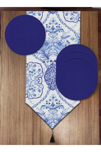 Pusula Home Vintage Damask 6'lı Supla Ve Runner Set ürün görseli 1