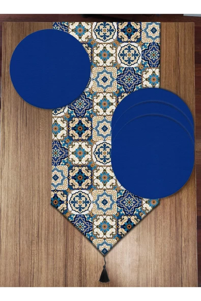 Pusula Home Otantik Çinili 6'lı Supla Ve Runner Set ürün görseli 1