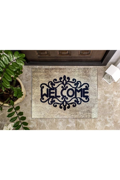 Pusula Home Welcome Kaymaz Taban Kapı Önü Paspası ürün görseli 1
