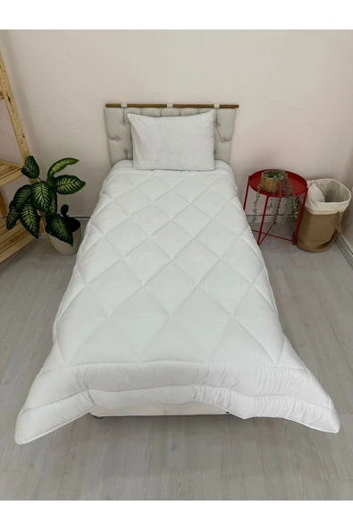 Pusula Home Tek Kişilik Pano Kapitone Dikimli Mikrofiber Dokuma Kumaş Silikon Yorgan ürün görseli 1
