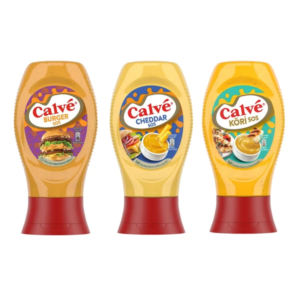 Calve Gurme Sos Seti 3 lü / Burger - Cheddar - Köri ürün görseli 1
