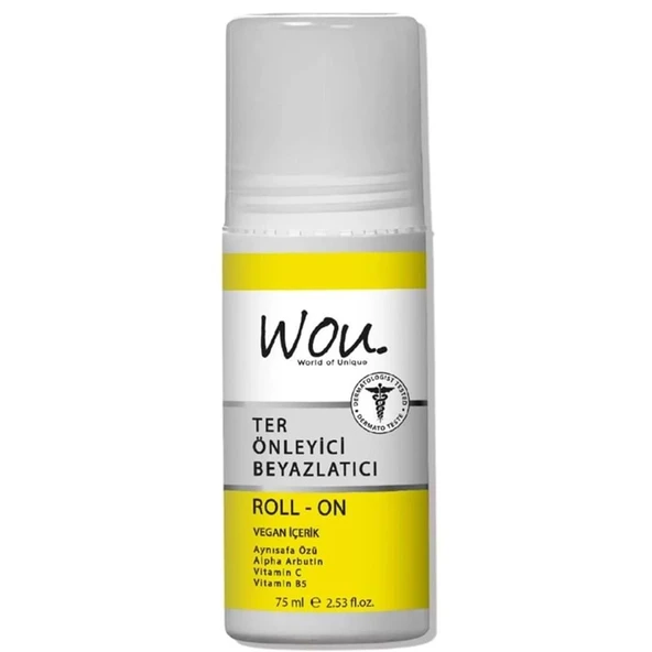 Wou World Of Unique Roll-On Unisex Deodorant 75ML Ter Önleyici Beyazlatıcı ürün görseli 1