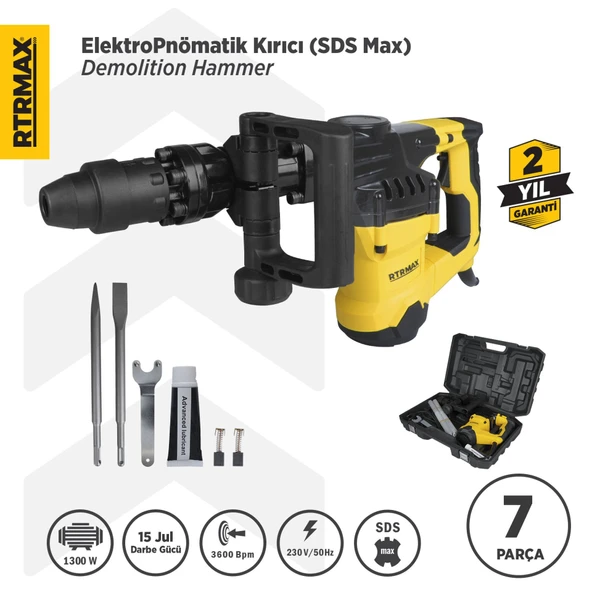 RTM2745 Elektropnömatik Sds Max Kırıcı 1600 W 25 Jul ürün görseli 1