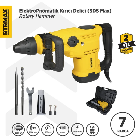 RTM271 Elektropnömatik Sds Max Kırıcı ve Delici 1500 W 25 Jul 50 mm ürün görseli 1