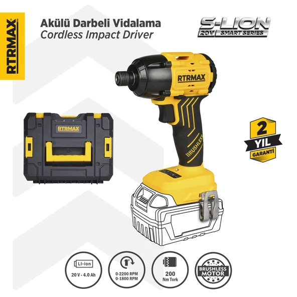 RTS5020B Şarjlı Torklu Vidalama Makinası Kömürsüz 200 Nm - Akü Hariç ürün görseli 1