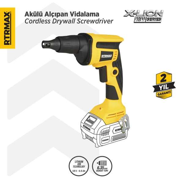 RTX2026B Şarjlı Alçıpan Vidalama Kömürsüz 6 mm - Akü Hariç ürün görseli 1