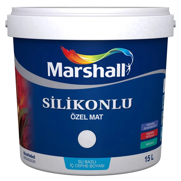 Marshall Silikonlu Özelmat İç Cephe Boyası Beyaz 0.75 Lt. ürün görseli 1