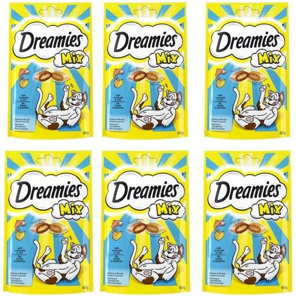 Dreamies Mix Somonlu ve Peynirli Kedi Ödülü 60 gr X 6 Adet ürün görseli 1