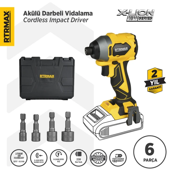 RTX3050B Şarjlı Torklu Vidalama Kömürsüz 230Nm - Akü Hariç ürün görseli 1