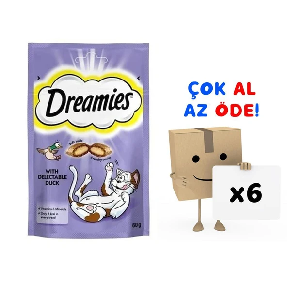Dreamies Ördekli Kedi Ödülü 60 Gr 6'lı Paket ürün görseli 1
