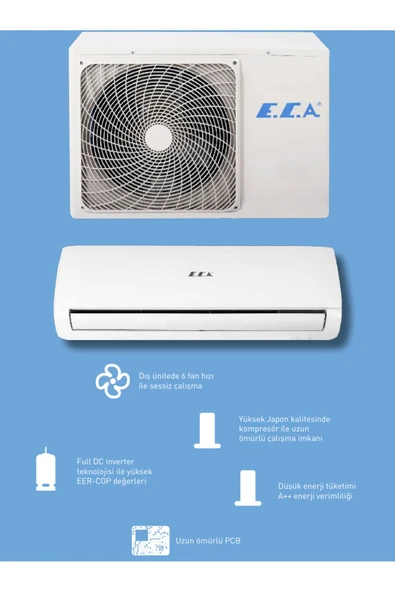 Eca Spylos Pro Esa 1512a100 A 12000 Btu Inverter Duvar Tipi Klima ürün görseli 1