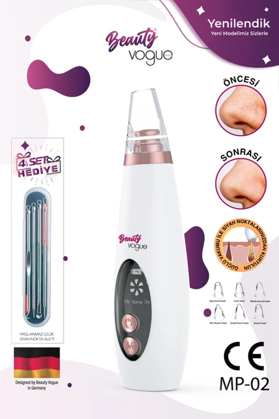 Beauty Vogue Vakumlu Siyah Nokta-akne-sivilce-clean Yüz-cilt Temizleme Bakım Cihazı ürün görseli 1