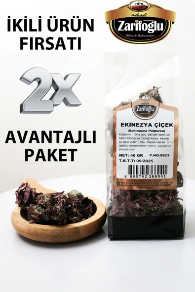Zarifoğlu Ekinezya Otu Bitkisi Şifalı Bitkiler 2 x 40 gr ürün görseli 1