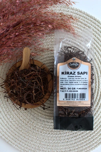 Zarifoğlu Kiraz Sapı Bitkisi Şifalı Bitkiler 2 X 34 gr - Resim 4