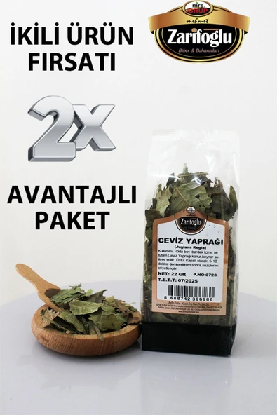 Zarifoğlu Ceviz yaprağı Bitkisi Otu Şifalı Bitkiler 2 x 22 gr ürün görseli 1