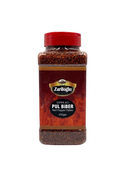 Zarifoğlu Süper Acı Pul Biber Pet 450 gr Büyük Boy ürün görseli 1