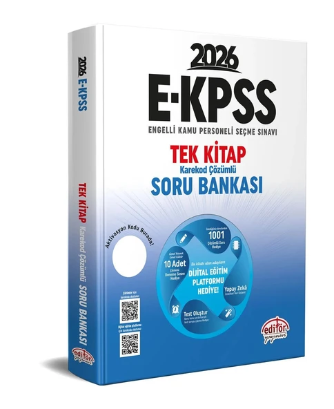 Editör Yayınevi 2026 EKPSS Tek Kitap Soru Bankası ürün görseli 1