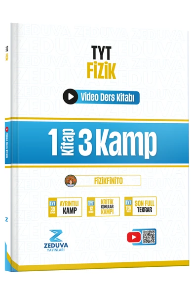 Zeduva Yayınları Fizikfinito TYT Fizik 1 Kitap 3 Kamp Video Ders Kitabı ürün görseli 1
