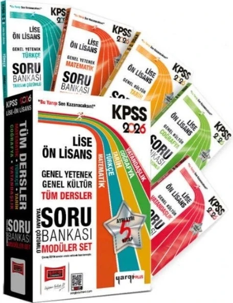 Yargı 2026 Kpss Lise Önlisans Tüm Dersler Soru Bankası Modüler Set plus ürün görseli 1