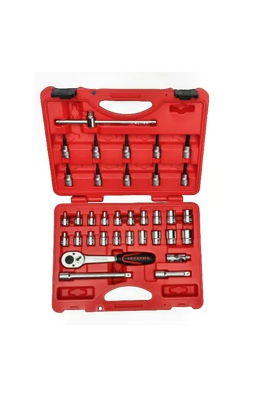 İZELTAŞ 3/8 Alti Köşe Lokma Anahtar Ve Lokmali Allen Set 35 Parça ürün görseli 1