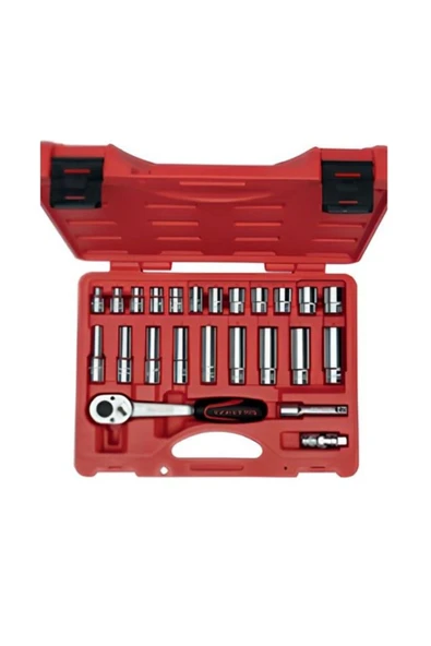 İZELTAŞ 3/8 Altı Köşe Lokma Anahtar Set (24 parça, mm) ürün görseli 1