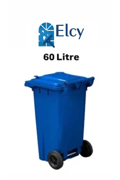 ELCY 60 LT Plastik Çöp Konteyneri Mavi -Isıya Karşı Dayanıklı ürün görseli 1