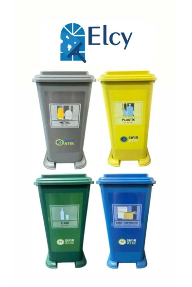 ELCY 70 Litre Plastik Lüks Geri Dönüşüm Kutusu Geri Dönüşüm Kovası/Sıfır Atık Kovası A Kalite ürün görseli 1