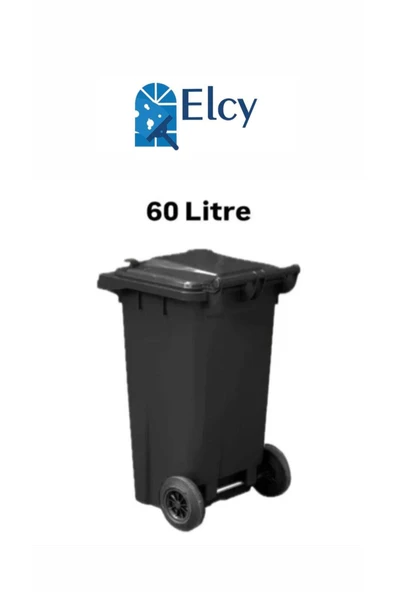 ELCY 60 LT Plastik Çöp Konteyneri Siyah -Isıya Karşı Dayanıklı ürün görseli 1
