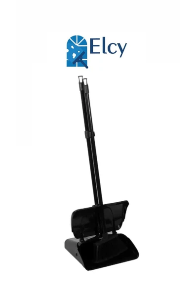 ELCY Siyah Kapaklı Ayaklı Katlanabilir Fırçalı Faraş ürün görseli 1