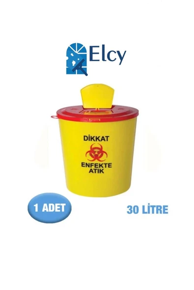 ELCY Tıbbi Atık Kutusu Kesici Delici Atık 30 Litre 1 Adet ürün görseli 1