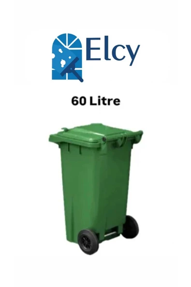 ELCY 60 LT Plastik Çöp Konteyneri Yeşil -Isıya Karşı Dayanıklı ürün görseli 1