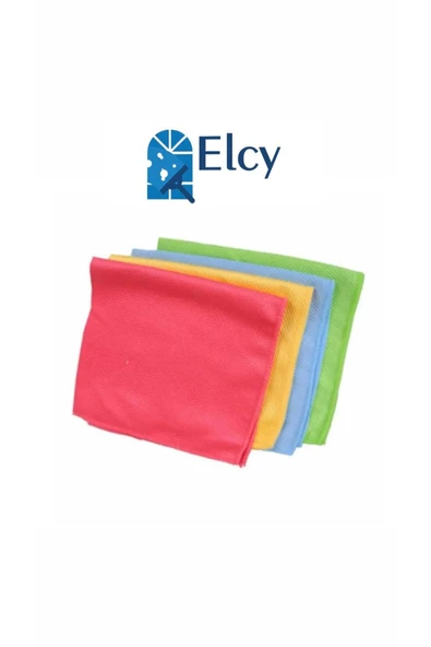 ELCY 40x40 Mikrofiber Cam Bezi Süet Oluklu 52 gr (3 Adet ) Sarı Mavi Yeşil Pembe Renklerde ürün görseli 1