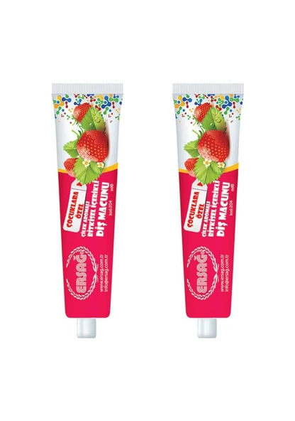 Ersağ Çilekli Diş Macunu 75 Ml. X 2 Adet ürün görseli 1