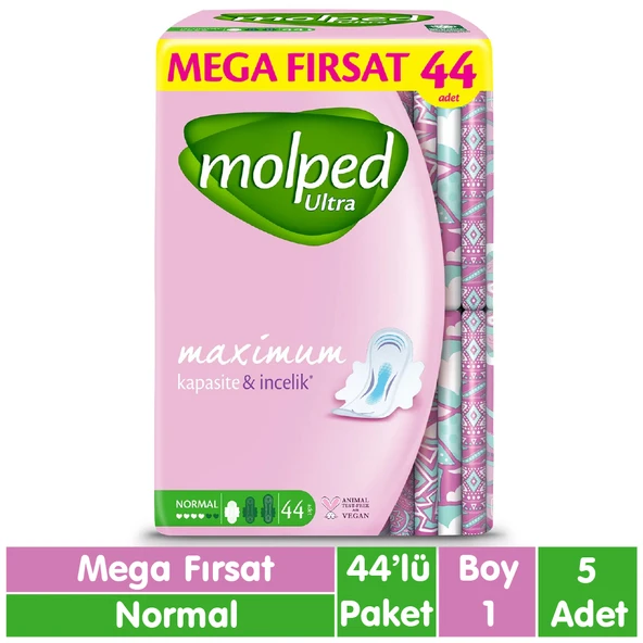 Molped Anatomik Normal Ped Mega Fırsat 44x5 220 Adet ürün görseli 1