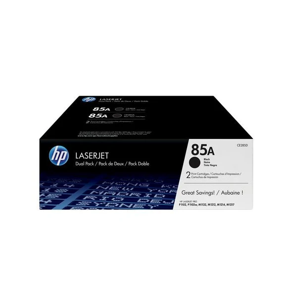 HP 85A CE285AF Siyah 2li Toner ürün görseli 1