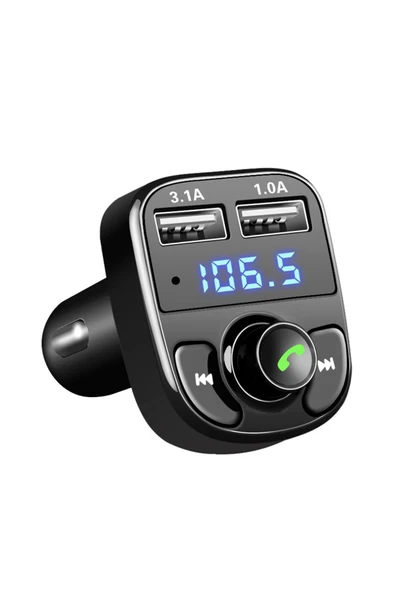 Araç Fm Transmitter 5.0 Bluetooth Araç Kiti Usb Mp3 Sd Kart Flash Için Uygun Çakmaklık Girişli ürün görseli 1