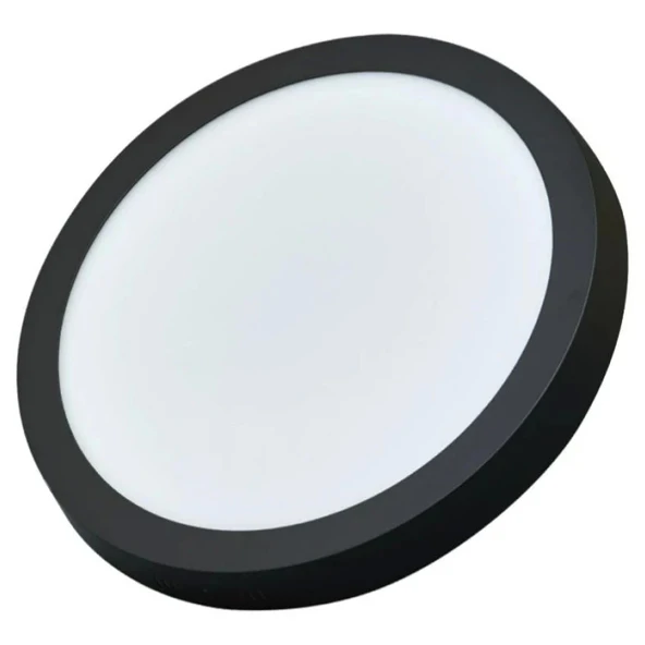 ZMR 24w Yuvarlak Led Armatür 6500k SİYAH Kasa Beyaz Işık IP20 280x30mm ürün görseli 1