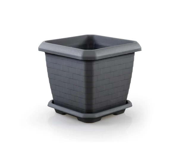 Omnipazar SO-HK03 Hisar Kare Tabaklı Saksı 25.5 litre No 3 ürün görseli 1