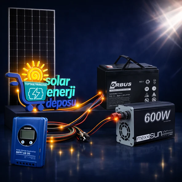 Solar Enerji Deposu 600W Güneş Enerjisi Paketi – Ev Tipi Solar Sistem ürün görseli 1