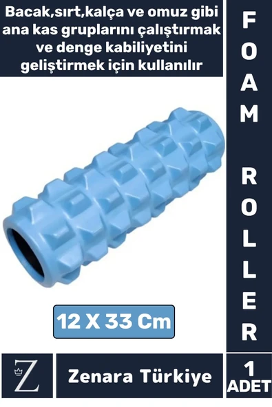 Fitness Aerobik Denge Stabilite Kas Esnekliği Denge Geliştirici Kadın Erkek Spor Foam Roller 33 Cm ürün görseli 1
