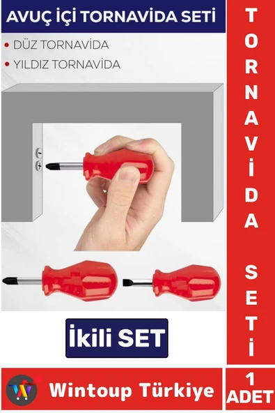 Premium Kompakt Ev Atölye Tamirat Vidalama Mini Çanta Boy Avuç İçi İkili Tornavida Seti ürün görseli 1