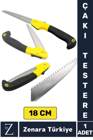 Kompakt Kamp Piknik Mangal Outdoor Tamirat Kesme Cep Boy Çakı Tipi Katlanır BUDAMA TESTERESİ 18 Cm ürün görseli 1