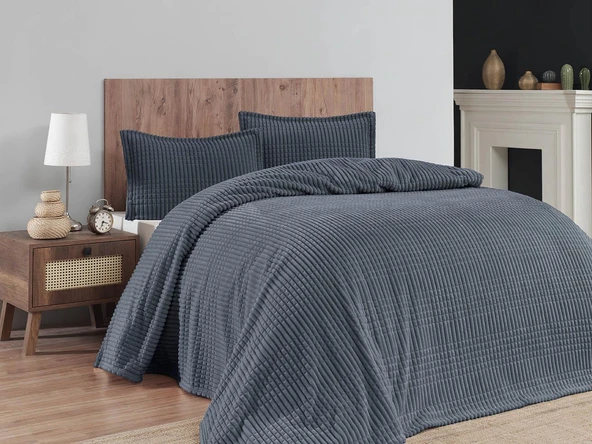 Merinos Modern Line 3 Parça Çift Kişilik Battaniye Seti Kutulu 220x240 Ocean ürün görseli 1