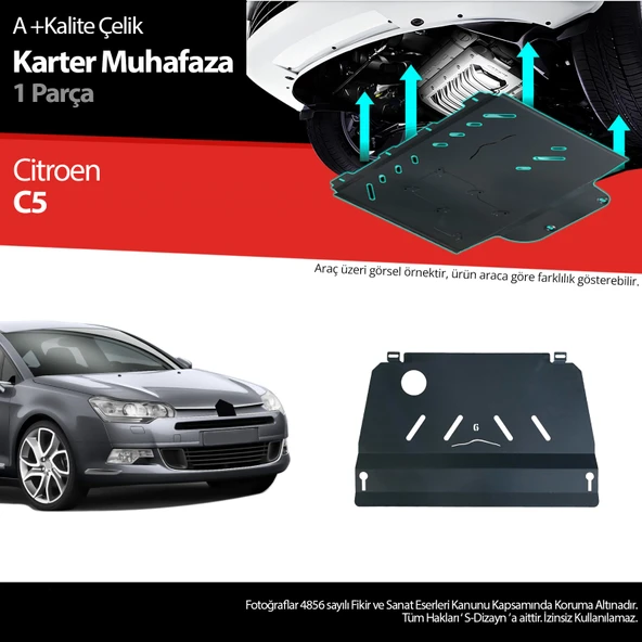 Citroen C5 1.6 Otomatik Ve Manuel Vites Çelik Karter Muhafaza 2008 - 2017 ürün görseli 1